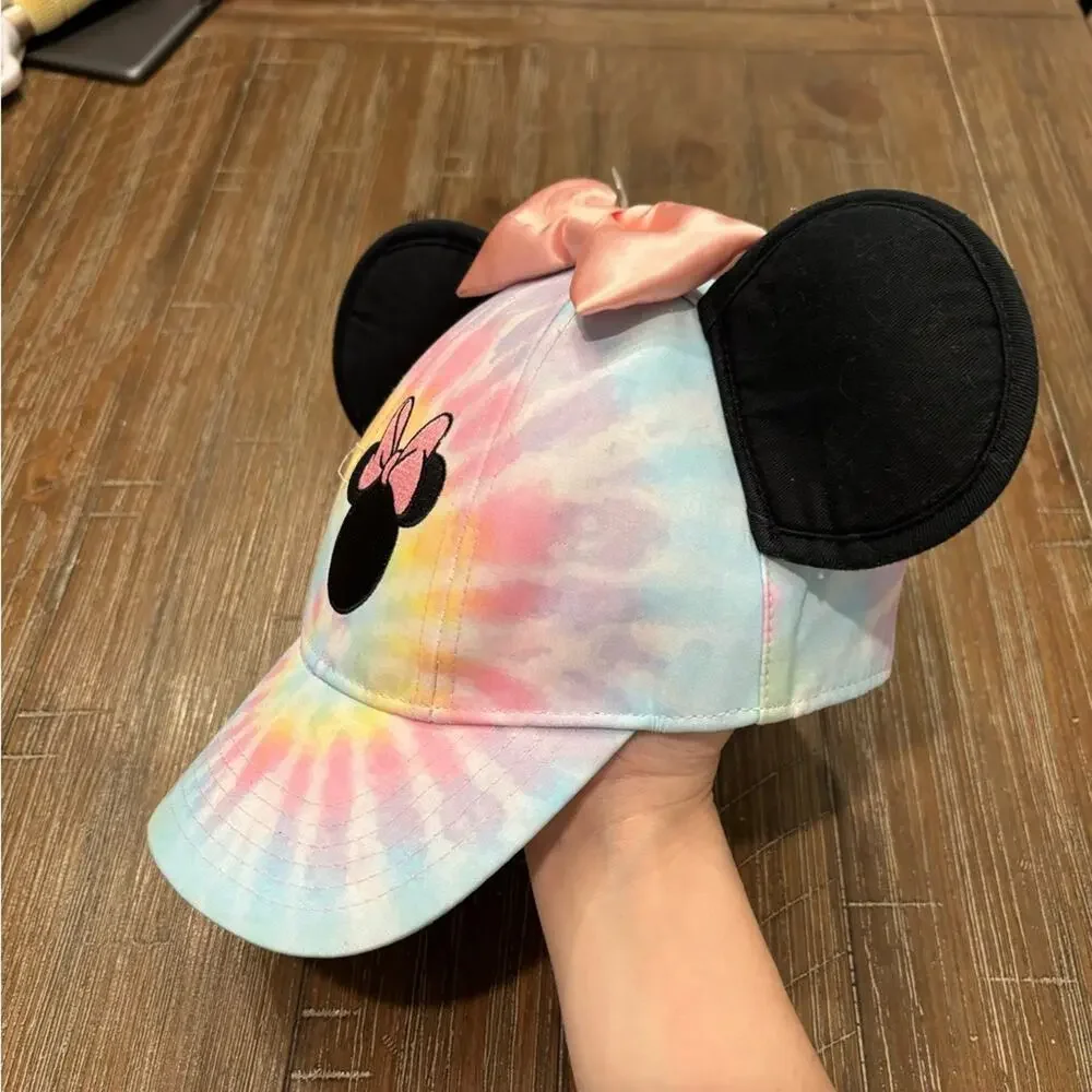 Disney Youth Girls Hat Minnie Mouse Pastels Tie Tye Dye